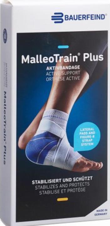 MalleoTrain Plus Aktivbandage links titan