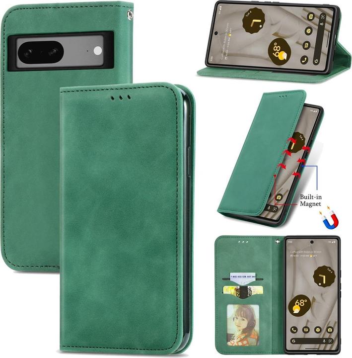 Actual product image König Design Case Mobile Protection for Google Pixel 7A Case Cover Flip Pocket Wallet Cases New (Google Pixel 7a)