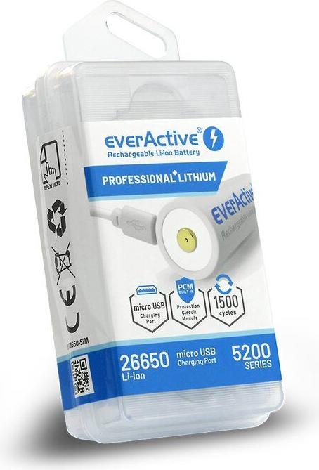 Produktbild Everactive 26650, 5200 mAh (Li-Ion) - Akku (1 Stk., 26650, 5200 mAh)