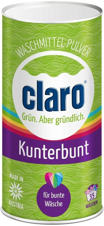 Produktbild Claro Pulverwaschmittel Öko Kunterbunt 1 kg (35 Waschgänge, Waschpulver)