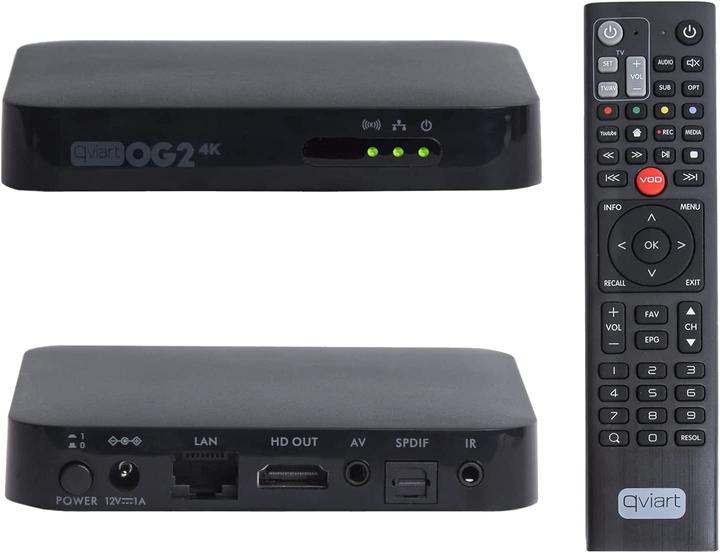 Produktbild Qviart OG2 4K LINUX UHD 2160P H.265 OTT Middleware und Media Box