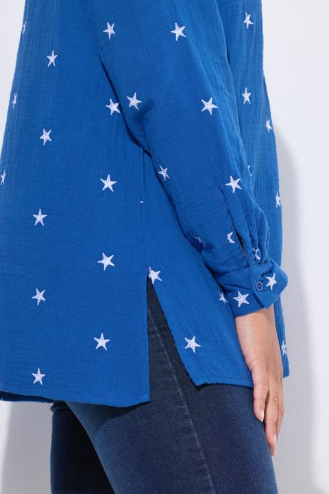 Produktbild Angel of Style Musselin-Bluse, oversized, Sternen-Stickerei (50)