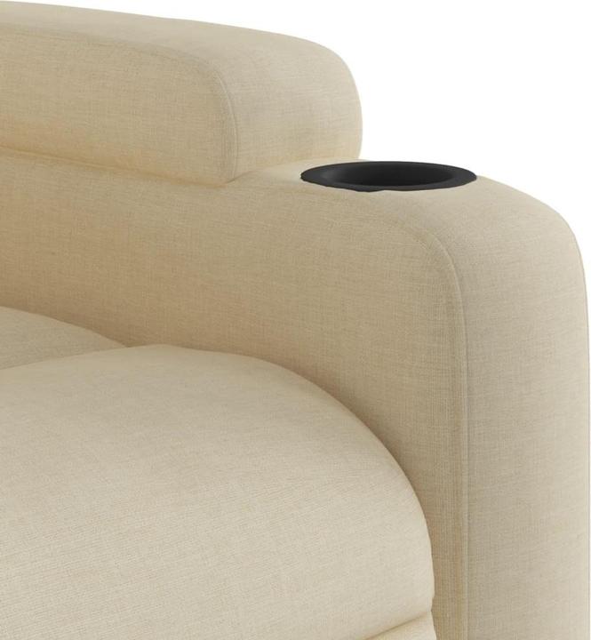 Immagine prodotto VidaXL Poltrona massaggiante in tessuto color crema,Colore: Crema,Materiale: Tessuto (100