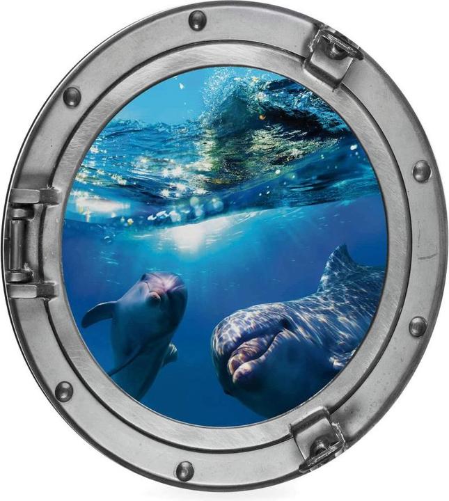 Produktbild Trenddeko 3D Optik - Dolphins Underwater (Ø 20 cm)