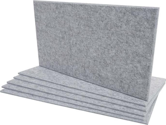 Image du produit Mendler Lot de 6 panneaux muraux acoustiques HWC-L52, insonorisant 1m² surface 60x30cm, gris clair (6 pcs)