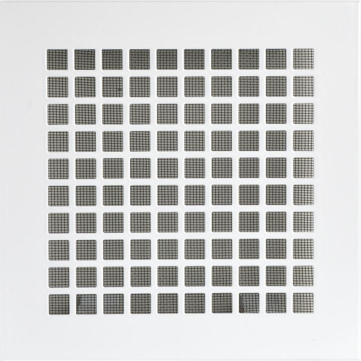 Produktbild Upmann Lüftungsgitter eckig mit Klemmfeder 200x200 mm Stahl weiss