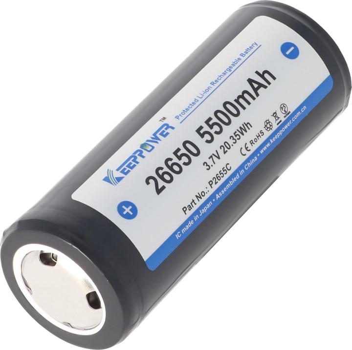 Image du produit Keeppower Akku 26650, PCB geschützt (1 pcs, 26650, 5500 mAh)