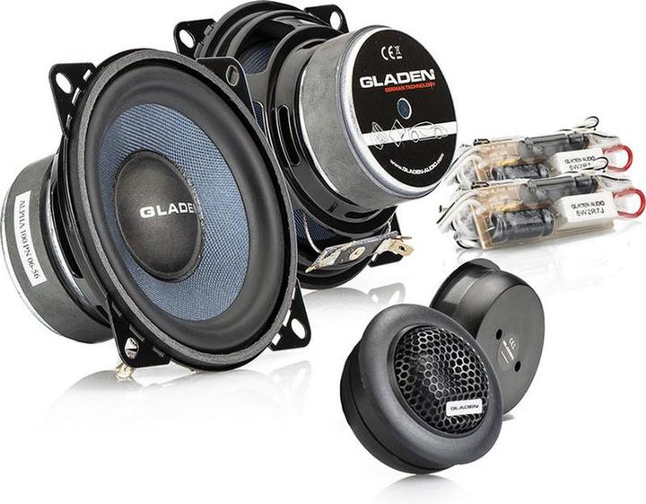 Produktbild Gladen Glad Audio Alpha 100 -G2 - Autolautsprecher - 10 cm Composet - 2 Straßenlautsprecher - 100mm - 95 Wa (65 W, 10 cm)