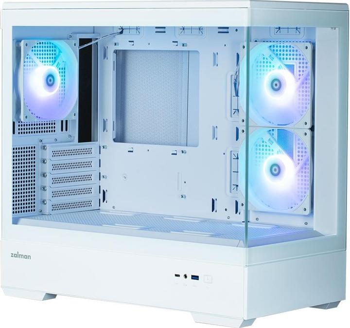 Image du produit Zalman GHE P30 V2 micro-ATX Boîtier en verre trempé Panoramic View - Blanc (mATX)