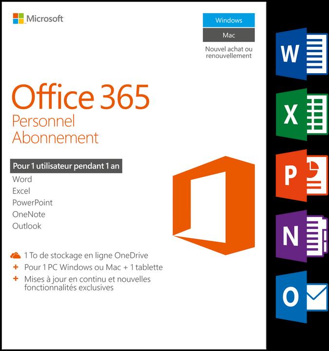 Image du produit Microsoft Office 365 Personnel (1 Utilisateur, 12 mois)
