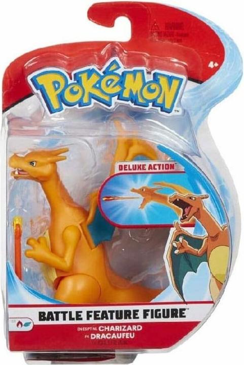 Actual product image Jazwares Pokémon: Glurak - Battle Feature Figure 12 cm