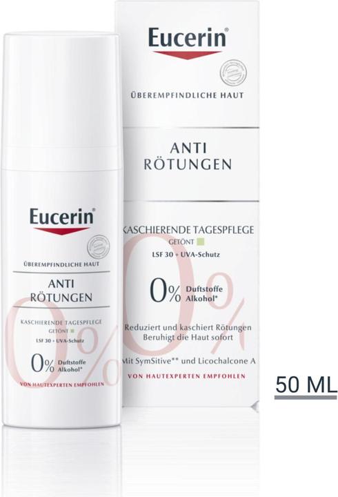 Actual product image Eucerin Anti-redness concealing day care tinted with SPF 30 (50 ml, Day cream, SPF 30)