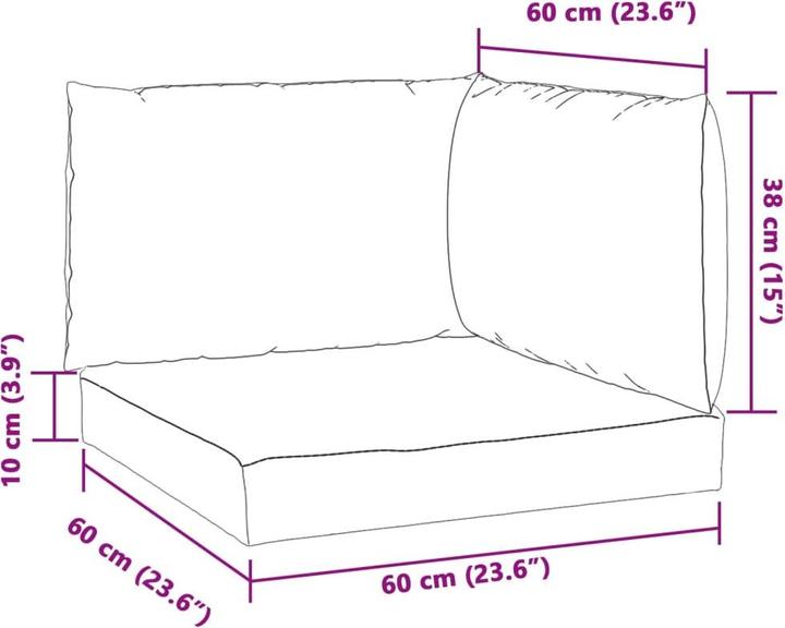 Valori nutrizionali e ingredienti VidaXL Set da salotto da giardino da 10 pezzi con cuscini (60 x 60 x 10 cm)