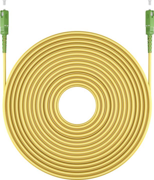 Produktbild Goobay Glasfaserkabel FTTH, Singlemode OS2 Yellow, Gelb Simplex, 30 m (S/UTP, 30 m)