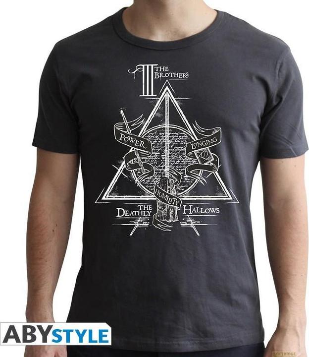 ABYstyle HARRY POTTER - Tshirt Deathly Hallows man SS dark grey - new fit