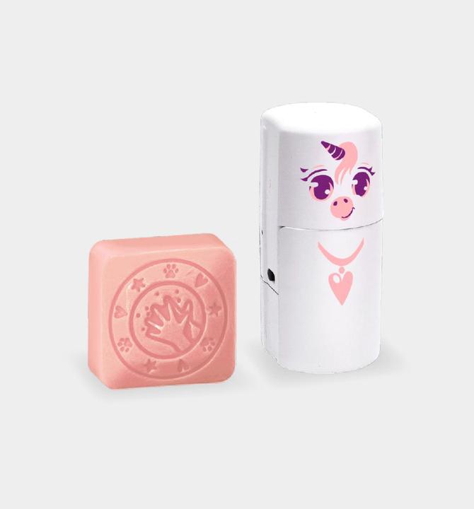 Produktbild Colop Motivstempel + Handseife Cleany UNICO Löwe, Weiss
