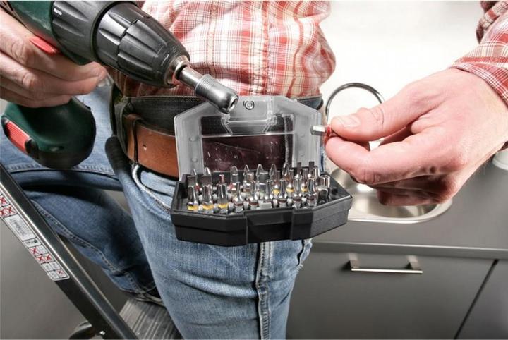 Immagine prodotto kwb Bit Box 32 -Piece con clip da cintura (400, 1/4", Gambo da 6/32, 1/2", 3/4", 3/8", 1/8, 5/16")