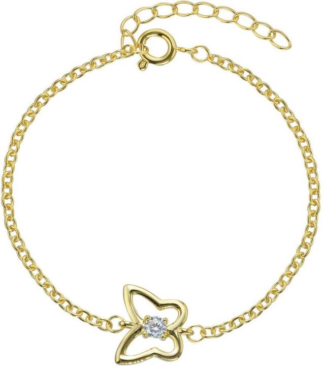 Bijouteria Kinder Armkette (17 cm, Edelstahl, PVD Beschichtung, Zirkonia)