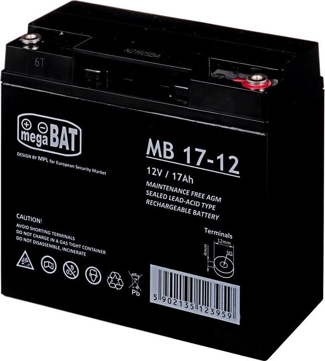 Produktbild MPL Megabat 12V 17Ah M5 AGM Batterie, 3-5 Jahre