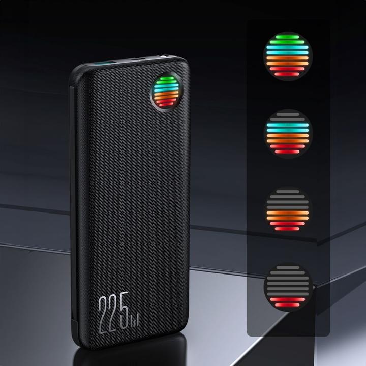 Productafbeelding Joyroom JR-L014 22,5 W 10000 mAh powerbank met geïntegreerde USB-C/ Lightning-kabels + USB-A - USB-C (10000 mAh, 12 W, 37 Wh)