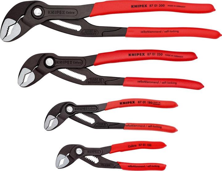 Immagine prodotto Knipex Set di pinze per pompe dell'acqua Cobra, DIN ISO 8976, 4 pezzi