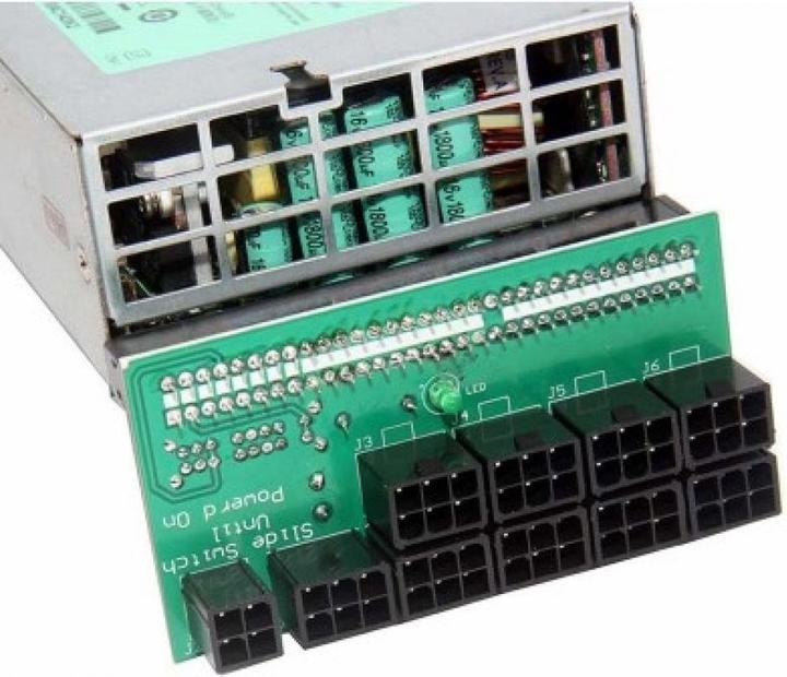 Actual product image PowerGuard Adapter for HP Server Power Supply 9x 6-pin PCI-E Breakout Board
