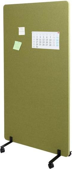 Immagine prodotto Mendler Divisorio acustico HWC-G77, bacheca, doppia parete arrotolabile in tessuto/tessuto, 147x80cm verde (147 x 80 x 39 cm)
