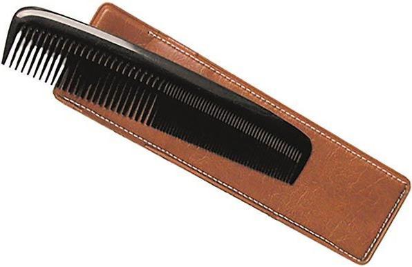 Herba Taschenkamm mit Etui, handgesägt, Kunststoff