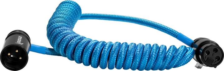 Immagine prodotto Kondor Blue Cavo XLR a spirale a basso profilo e ad angolo retto da 12-24" () (0.61 m)