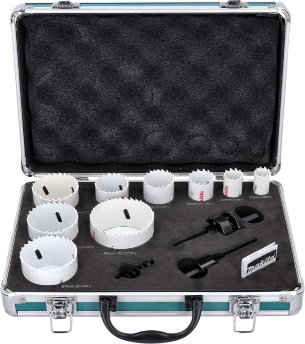 Actual product image Makita Hole saw set (68 mm, 38 mm, 57 mm, 29 mm, 22 mm, 35 mm, 54 mm, 51 mm)