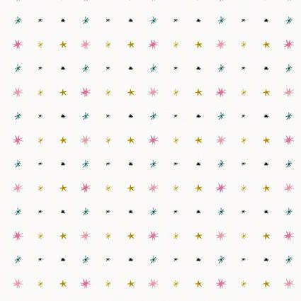Produktbild Rico Stoff Sterne, weiss/gold, 50 x 140 cm, 100 % CO
