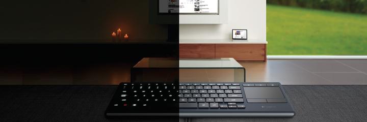 Actual product image Logitech Wireless Illuminated Keyboard K830 (US, Wireless)