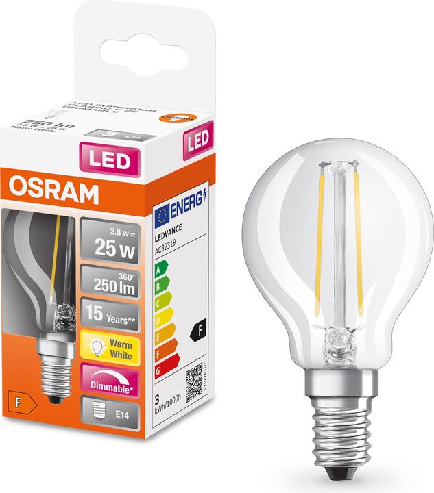 Actual product image Osram Superstar Classic P (E14, 25 W, 250 lm, 1 x, F)