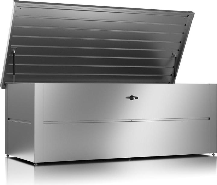 Guardi Gartenbox L mit Schloss, 185 x 85 x 73 cm, Silber
