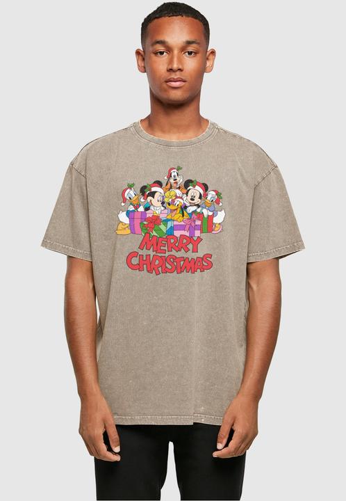 Immagine prodotto Absolute Cult Topolino e i suoi amici - Maglietta oversize natalizia lavata con acido - 115293 (L)