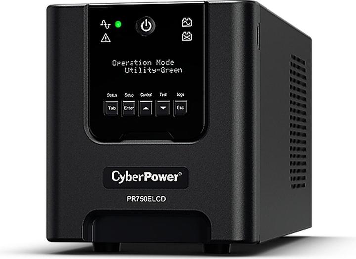 Actual product image Cyberpower PR750ELCD Line-Interactive 750VA/675W Sinsuwelle AVR LCD Output(6) IEC RS232 USB HID EPO SNMP (O... (750 VA, 675 W, Line-interactive UPS)