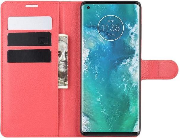 Actual product image MU Classic Litchi Leather Bookcover Series (Motorola Edge+)