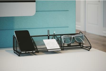 Produktbild Alba Stiftek”cher "MESHBOARD", Drahtmetall, 9-F„cher schwarz