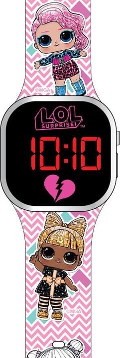 Produktbild Accutime LED-Kinderuhr L.O.L. Surprise! (rosa), Digitaluhr mit LED-Anzeige für Uhrzeit und Datum,... (Digitaluhr, 217 mm)