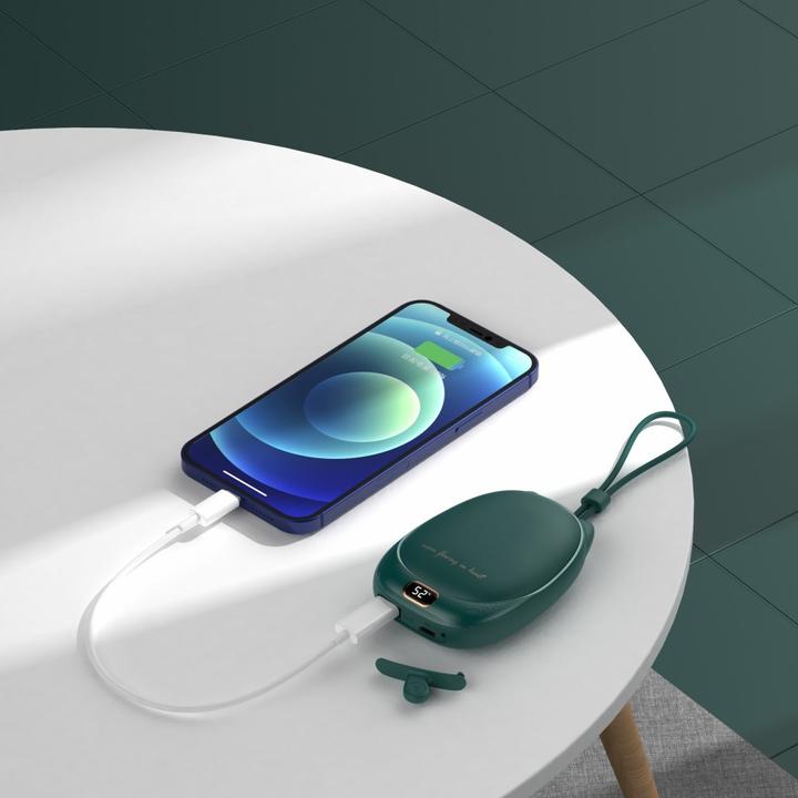 Image du produit Deltalabs Chargeur USB Powerbank + chauffe-mains - Vert foncé