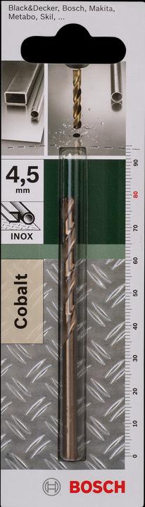 Image du produit Bosch Zubehör Forets à métaux HSS-Co, DIN 338 D= 4,5 mm L= 80 mm (4,5 mm)