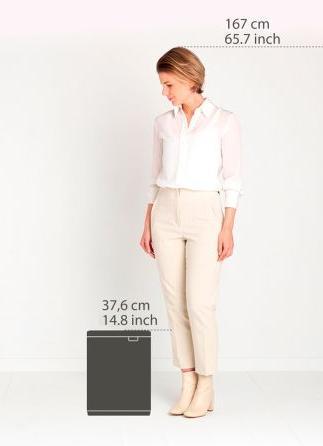 Produktbild Brabantia Bo Prullenbak - 12 l - Matt Steel Fingerprint Proof (12 l)