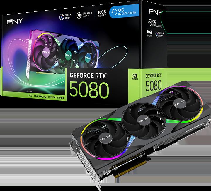 Produktbild PNY GeForce RTX 5080 ARGB Epic-X RGB Overclocked Triple Fan (16 GB)