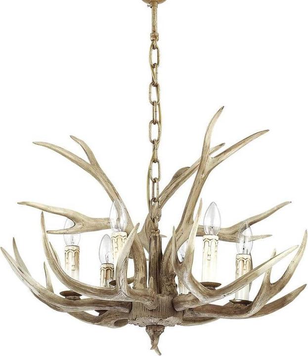 Image du produit Ideal lux CHALET Suspension E14 6x ⌀670mm dimmable Beige 115498 (E14)