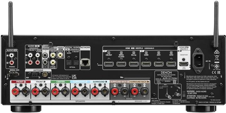 Actual product image Denon AVR-X1700H (7.2 channels, AM, FM)