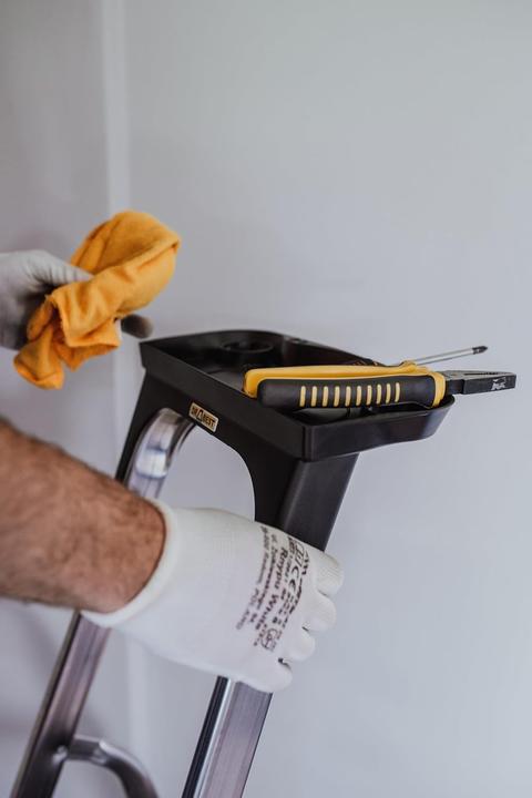 Produktbild Drabest PRO Serie - Trittleiter mit Ablage, klappbar (Mehrzweckleiter)