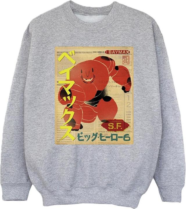 Disney Big Hero 6 Baymax Baymax Newspaper Sweatshirt Mädchen