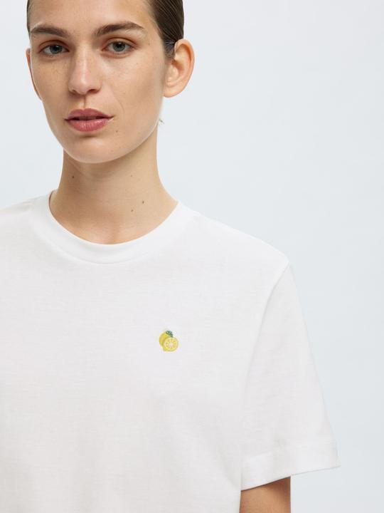 Image du produit Selected Femme Besticktes T-Shirt mit Rundhalsausschnitt (XXL)