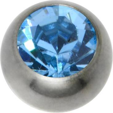 Bijouteria 1.2mm Titan Piercingteil (Kristall, Titan)