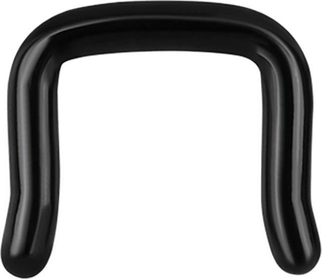 Star Piercing Septum Ring U abgewinkelt schwarz (ohne Messing, Chirurgenstahl 316L)